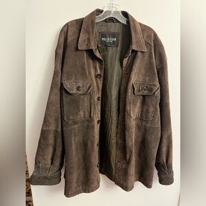 Pellecuir Suede Jacket Brown Large